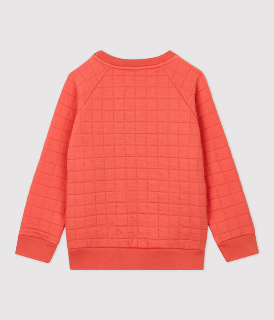 Sudadera de tejido túbico acolchado de niña/niño naranja OURSIN